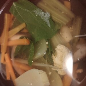 野菜たっぷり♪青梗菜の卵スープ